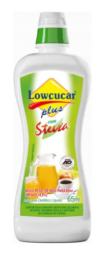 Adoçante Dietético Liquido Lowçucar Plus Com Stevia 65ml