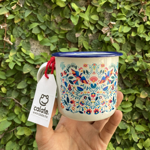 Imagen 1 de 3 de Taza Peltre Tenango D3 Diseño Mexicano Mexico