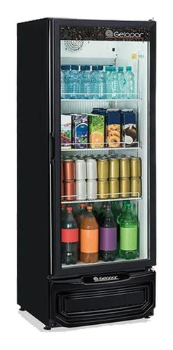 Expositor Refrigerado De Bebidas Gelopar Porta De Vidro 414l Cor Preto Voltagem 110v