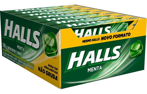 Drops Halls Menta Com 21 Unidades