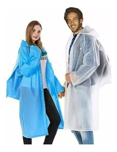 Pilot De Lluvia Con Botones Chubasquero Impermeable Adulto