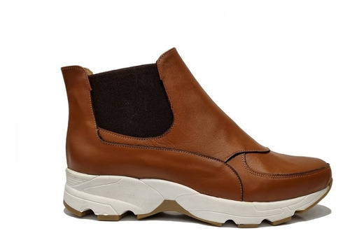 Bota Botineta 2 Elásticos Invierno Mujer Cuero 2019 Art 9701