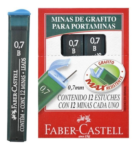 Minas Para Portaminas Faber Castell Pack X12 Tubos