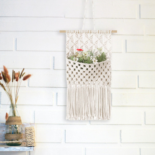 Macramé Para Colgar En La Pared, Colgador De 67cmx33cm