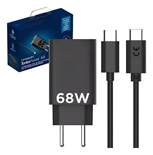 Carregador Turbo Power 68w Compatível Com Motorola Rápido