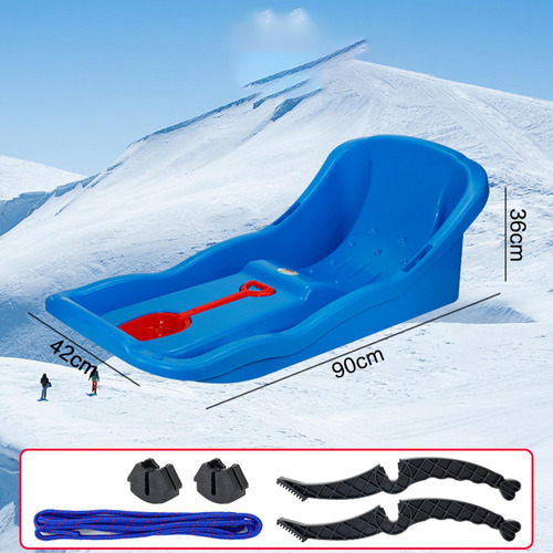 Trineo De Nieve De 35 Pulgadas, Juguete De Invierno Con Azul