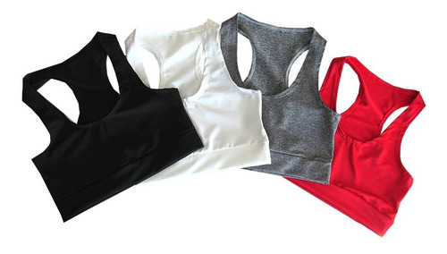 Imagem 8 de 9 de Kit 5 Top Cropped Feminino Suplex Fitness Academia Treino