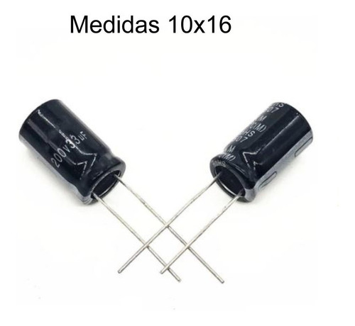 Condensador 33uf 200v Capacitor Pack 10 Unidades