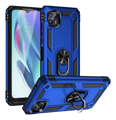 Funda Uso Rudo Para Motorola Anillo Magnetico Anti Golpes