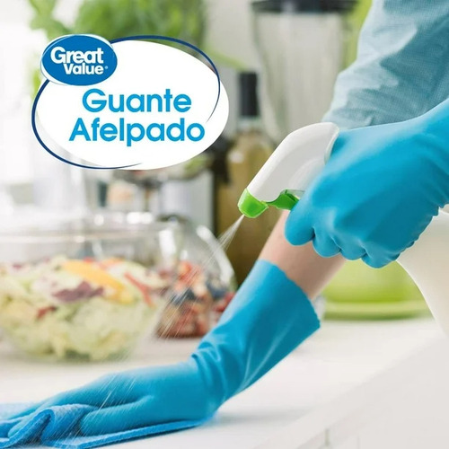 10 Pzas Guante Afelpado Great Value Chico 1 Par