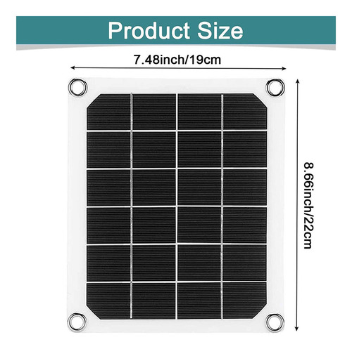 W Panel Solar Monocristalino Exterior P/uso Doméstico 3 En 1