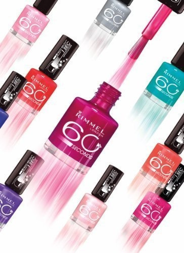 Set De 4 Rimmel 60 Second Nail Polish Mezcla De Colores Por 