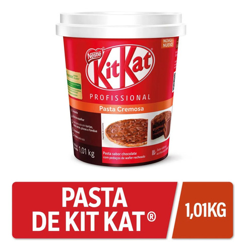 Pasta Cremosa De Chocolate Kit Kat C/ Pedaços Nestlé 1,01kg