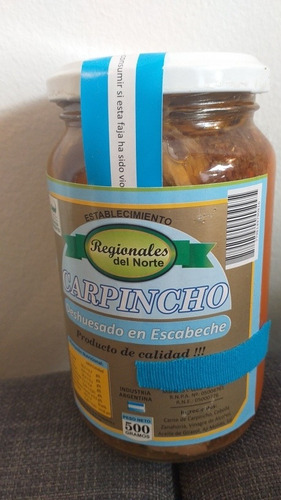 Carpincho Deshuesado En Escabeche . ( Regionales Del Norte).