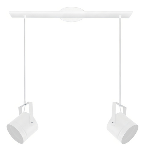 Lampara Colgante Techo 2 Luces Led Tacho Blanco E27 Moderno