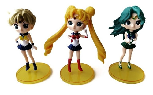 Sailor Moon Colección X 3 Figuras  Q Posket En Bolsa