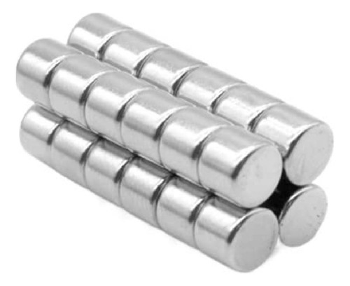 Ímã Neodímio Disco 6x5 Mm Suporta 1,2 Kg 5100 Gauss 24pç