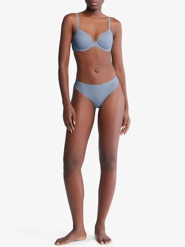 Tanga Gris Invisible Con Logo En El Lateral Calvin Klein