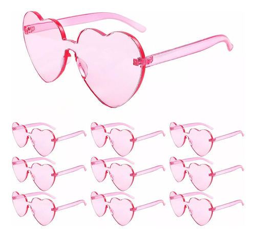 10pz Gafas De Sol De Corazón Accesorios Moda Mujer Lentes