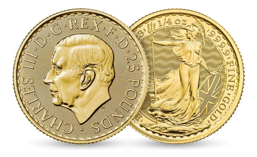 Moneda Oro Cuarto Onza Britannia Charles Royal Mint 2023