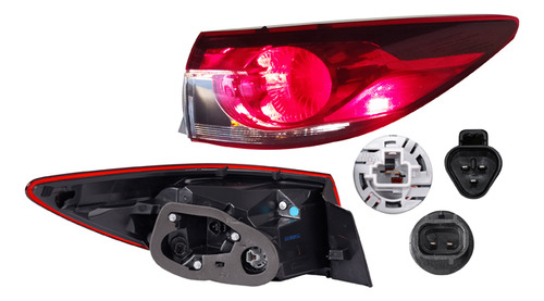 Calavera Exterior Mazda 6 2014-2017 4 Puerta C/leds Depo Der