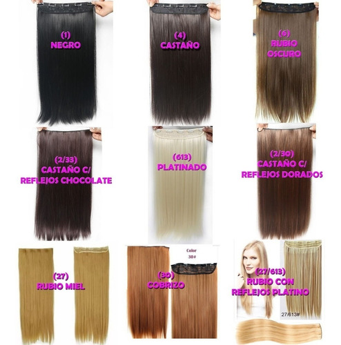 Imagen 6 de 7 de Cortinas Californianas Reflejos Simil Pelo Natural Kanekalon