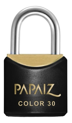 Cadeado Colorido Cr30 Sm Preto Papaiz