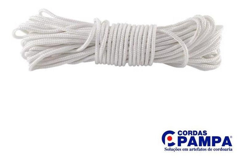 Corda Polipropileno Trançada 8,0mm 30m - Cordas Pampa Cor Branco