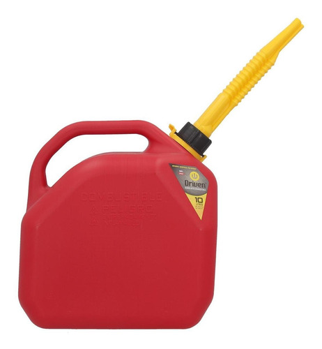 Imagen 2 de 2 de Bidon De Combustible Profesional Rojo De 10 Litros