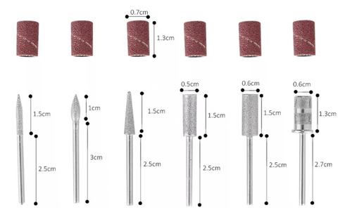 Set De Puntas Con Barriles Repuestos Para Esmeril Drill Uñas