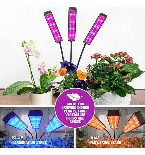 Lampara Led Para Plantas Matas De Cultivo En Interiores Color De La Luz Ultravioleta