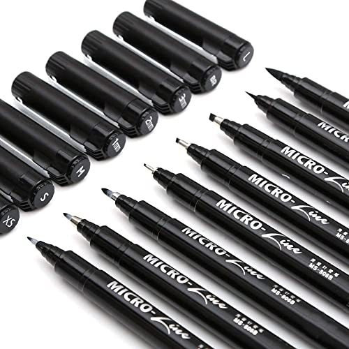 Marcadores Pincel Para Caligrafia/artistica Set X8u, Negro