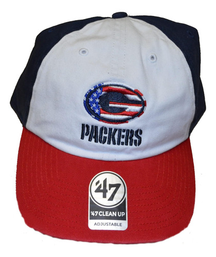 47 Gorra Ajustable Green Bay Packers All American Usa Flag