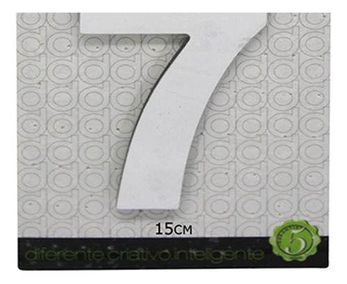 Numero Alum Espelhado 15cm Decore 7