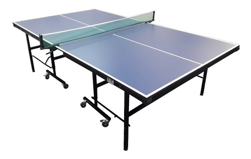 Mesa De Ping Pong Fronton 18mm Plegable Ruedas Red En Caja