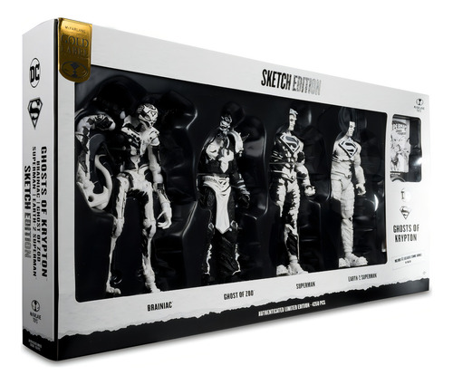Dc Superman Ghosts Of Krypton Set 4 Figuras Sketch Mcfarlane