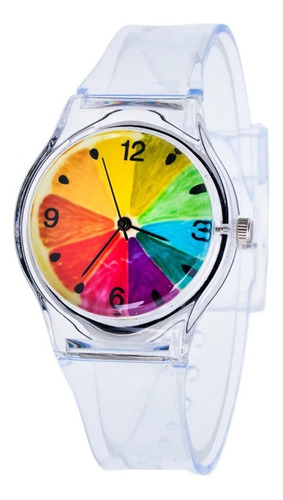 Reloj Arcoiris Niñas Adolescentes Damas Transparente Hermoso