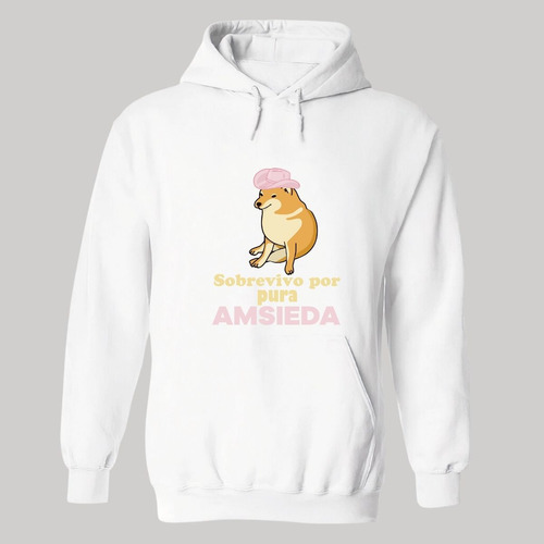 Sweater Suéter Mujer Hoodie Sobrevivo Por Pura Amsieda