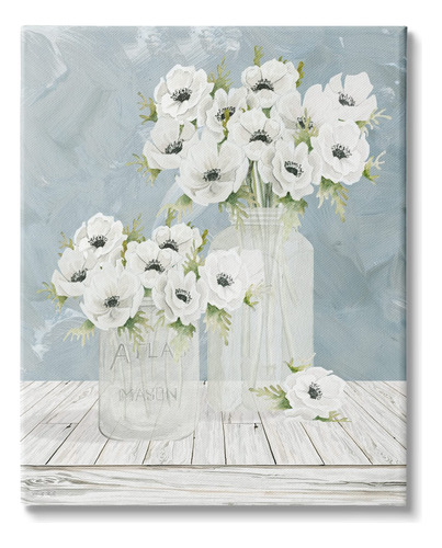 Stupell Industries Ramos De Flores De Amapolas Blancas, Tar.