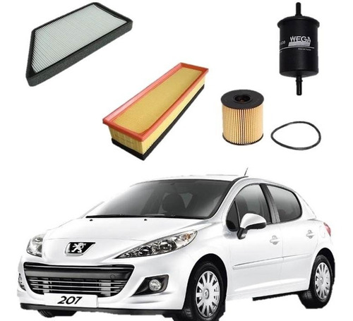 Kit De Filtros Wega Peugeot 207 Compact 1.4 8v Maranello