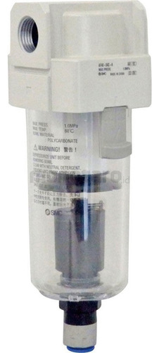 Filtro De Aire Npt 1/2 Con Purga Automática Smc Af40-n04c