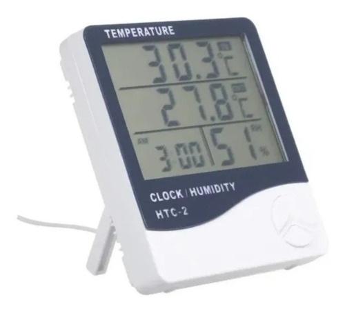 Termohigrómetro Digital Htc-2 Higrometro Termometro Reloj