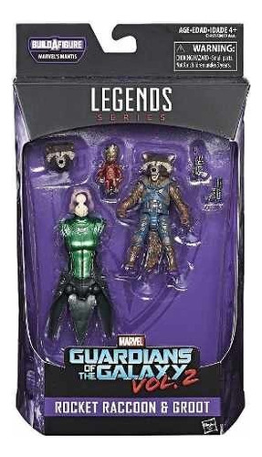 Figura de acción Rocket Raccoon & Groot Build-A-Figure: Marvel's Mantis - 2-pack C1467 de Hasbro Legends Series