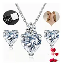 Comprar Juego De Collar Y Aretes Mujer Plata 925 Con Zirconia+caja