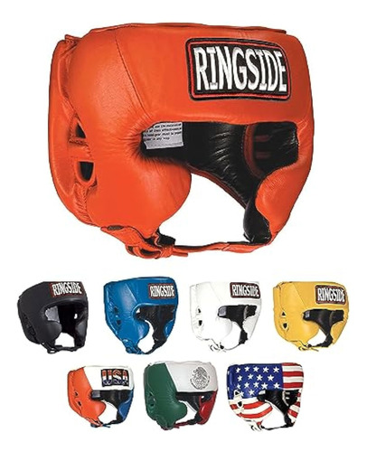 Ringside Competition-like Boxing Headgear With Cheeks, Red,