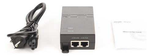 Inyector Poe Estándar Ruijie 802.3bt 2.5g Rg-poe-50-60w-mg