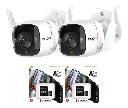 2 Camara Tp-link Tapo C320ws + 2 Memoria Kingston 64gb