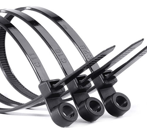 // 100 Piezas De Bridas De Nailon Para Cables, Orificios De