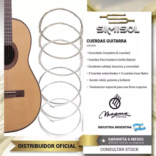 Maniobra persuadir flojo Cuerdas Guitarra Criolla Magma Carbono Tension Alta