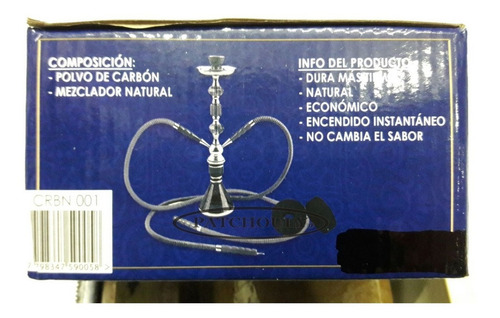 Carbón Narguile Shisha Hookah Pipa Bamboo Encendido Rápido